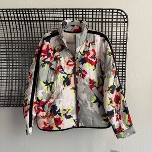 Free people Pippa Printed Packable Puffer Jacket cross stitch floral